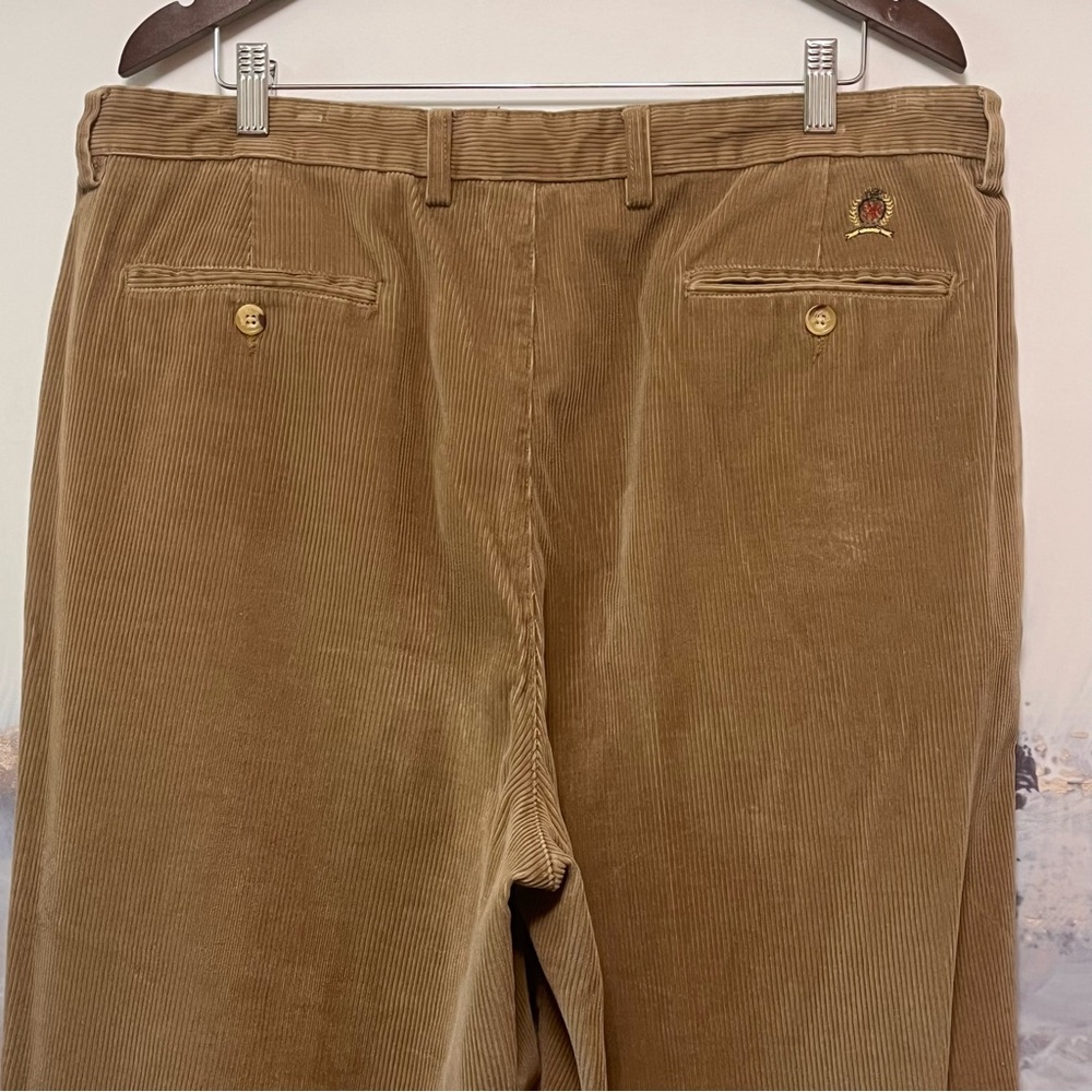 VTG Tommy Hilfiger Pants Men 38x28 Brown Corduroy Relaxed Wide Leg Baggy 90s Y2K - Picture 7 of 15